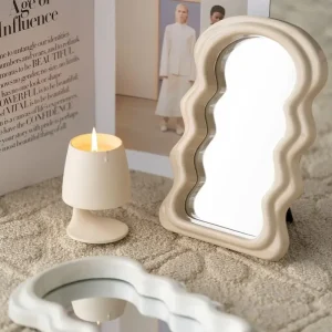 Elegant Home Decor Irregular Mirror for Bathroom & Living Room Garden Table Décor