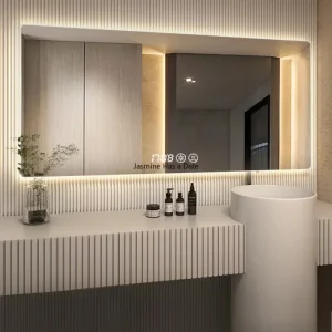 Luxurious Full Length LED Vanity Mirror for Bathroom & Home Decor - Large Decorative Lighted Makeup Mirror
